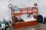Etagenbett / Stockbett 90 x 200 cm "Easy Premium Line" K17/n inkl. Liegeplatz und 2 Abdeckblenden, Buche Massivholz Kirschfarben lackiert, teilbar