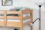 Etagenbett für Erwachsene "Easy Premium Line" K18/n, Kopfteil mit Löchern, Buche Vollholz massiv Natur - 90 x 190 cm, (L x B) teilbar
