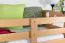 Etagenbett für Erwachsene "Easy Premium Line" K18/n, Kopfteil mit Löchern, Buche Vollholz massiv Natur - 90 x 190 cm, (L x B) teilbar