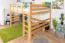 Hochbett 160 x 190 cm für Erwachsene "Easy Premium Line" K23/n, Buche Massivholz Natur lackiert, teilbar