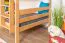 Etagenbett / Stockbett 120 x 190 cm für Kinder "Easy Premium Line" K24/n, Kopf- und Fußteil gerade, Buche Massivholz Natur lackiert, teilbar