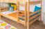 Etagenbett / Stockbett 120 x 190 cm für Kinder "Easy Premium Line" K24/n, Kopf- und Fußteil gerade, Buche Massivholz Natur lackiert, teilbar