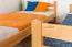 Etagenbett / Stockbett 120 x 190 cm für Kinder "Easy Premium Line" K24/n, Kopf- und Fußteil gerade, Buche Massivholz Natur lackiert, teilbar