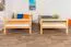 Etagenbett / Stockbett 120 x 190 cm für Kinder "Easy Premium Line" K24/n, Kopf- und Fußteil gerade, Buche Massivholz Natur lackiert, teilbar