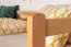Etagenbett mit Rutsche 90 x 190 cm, Buche Massivholz Natur lackiert, umbaubar in zwei Einzelbetten, "Easy Premium Line" K25/n