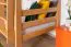 Etagenbett mit Rutsche 90 x 190 cm, Buche Massivholz Natur lackiert, umbaubar in zwei Einzelbetten, "Easy Premium Line" K25/n