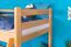 Etagenbett mit Rutsche 90 x 200 cm, Buche Massivholz Natur lackiert, teilbar in zwei Einzelbetten, "Easy Premium Line" K25/n