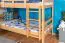 Etagenbett mit Rutsche 90 x 200 cm, Buche Massivholz Natur lackiert, teilbar in zwei Einzelbetten, "Easy Premium Line" K25/n