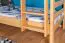 Etagenbett mit Rutsche 90 x 200 cm, Buche Massivholz Natur lackiert, teilbar in zwei Einzelbetten, "Easy Premium Line" K25/n