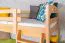 Stockbett mit Rutsche 80 x 200 cm, Buche Massivholz Natur lackiert, umbaubar in zwei Einzelbetten, "Easy Premium Line" K26/n