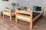 Stockbett mit Rutsche 80 x 200 cm, Buche Massivholz Natur lackiert, umbaubar in zwei Einzelbetten, "Easy Premium Line" K26/n