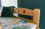 Etagenbett mit Rutsche 90 x 190 cm, Buche Massivholz Natur lackiert, umbaubar in zwei Einzelbetten, "Easy Premium Line" K27/n