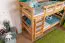 Etagenbett mit Rutsche 90 x 190 cm, Buche Massivholz Natur lackiert, umbaubar in zwei Einzelbetten, "Easy Premium Line" K27/n