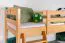 Stockbett mit Rutsche 80 x 200 cm, Buche Massivholz Natur lackiert, umbaubar in zwei Einzelbetten, "Easy Premium Line" K27/n