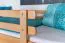 Etagenbett mit Rutsche 90 x 200 cm, Buche Massivholz Natur lackiert, teilbar in zwei Einzelbetten, "Easy Premium Line" K27/n