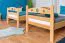 Etagenbett mit Rutsche 90 x 200 cm, Buche Massivholz Natur lackiert, teilbar in zwei Einzelbetten, "Easy Premium Line" K27/n