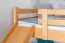Etagenbett mit Rutsche 90 x 190 cm, Buche Massivholz Natur lackiert, umbaubar in zwei Einzelbetten, "Easy Premium Line" K28/n