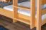 Etagenbett mit Rutsche 90 x 190 cm, Buche Massivholz Natur lackiert, umbaubar in zwei Einzelbetten, "Easy Premium Line" K28/n