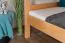 Etagenbett mit Rutsche 90 x 190 cm, Buche Massivholz Natur lackiert, umbaubar in zwei Einzelbetten, "Easy Premium Line" K28/n
