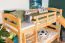 Etagenbett mit Rutsche 90 x 190 cm, Buche Massivholz Natur lackiert, umbaubar in zwei Einzelbetten, "Easy Premium Line" K29/n