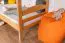 Stockbett mit Rutsche 80 x 200 cm, Buche Massivholz Natur lackiert, umbaubar in zwei Einzelbetten, "Easy Premium Line" K29/n