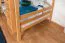Großes Etagenbett mit Rutsche 140 x 190 cm, Buche Massivholz Natur lackiert, umbaubar in zwei Einzelbetten, "Easy Premium Line" K32/n