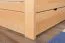 Jugendbett "Easy Premium Line" K7 inkl. 2 Schubladen und 1 Abdeckblende, 140 x 200 cm Buche Vollholz massiv Natur