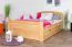 Jugendbett "Easy Premium Line" K7 inkl. 2 Schubladen und 1 Abdeckblende, 140 x 200 cm Buche Vollholz massiv Natur