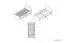 Einzelbett / Gästebett Knoxville 16, Farbe: Kiefer Weiß / Grau - Liegefläche: 90 x 200 cm (B x L), mit 2 Schubladen