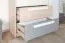 Jugendzimmer - Kommode Greeley 08, Farbe: Buche / Weiß / Platingrau - Abmessungen: 93 x 138 x 40 cm (H x B x T), mit 1 Tür, 3 Schubladen und 2 Fächern