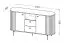 Modernes Esszimmer Komplett - Set A Annelin, 6-teilig, in Kaschmir, 1 Esstisch, 2 Kommoden, 1 TV-Unterschrank, 1 Vitrine, 1 Beistelltisch, Soft-Close