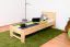Kinderbett / Jugendbett Buche massiv Vollholz natur 111, inkl. Lattenrost - 80 x 200 cm (B x L)