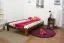 Kinderbett 120 x 200 cm | Massivholz: Kiefer | Nuss Lackiert | inkl. Rollrost Abbildung