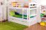 Funktions-Etagenbett 90 x 200 cm mit 2 Schubladen als Stauraum | Massivholz: Buche | Weiß Lackiert | umbaubar in zwei Einzelbetten | Premium-Qualität | inkl. Rollroste Abbildung