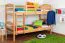 Stockbett 90 x 200 cm | Massivholz: Buche | Natur Lackiert | umbaubar in zwei Einzelbetten | Premium-Qualität | inkl. Rollroste Abbildung