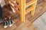 Hochbett 90 x 190 cm | Massivholz: Buche | Natur Lackiert | umbaubar in Einzelbett | Premium-Qualität | inkl. Rollrost Abbildung