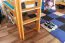 Massivholz Hochbett für Kinder | Matratzenmaß: 120 x 190 cm | Natur Lackiert | umbaubar in Einzelbett | Premium-Qualität | inkl. Rollrost Abbildung