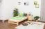 Kinderbett 90 x 200 cm | Massivholz: Kiefer | Natur Lackiert | inkl. Rollrost Abbildung
