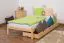 Kinderbett 90 x 200 cm | Massivholz: Kiefer | Natur Lackiert | inkl. Rollrost Abbildung