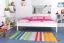 Kinderbett 90 x 200 cm | Massivholz: Buche | Weiß Lackiert Abbildung