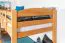Funktions-Etagenbett 90 x 200 cm mit 2 Schubkästen als Stauraum | Massivholz: Buche | Natur Lackiert | umbaubar in zwei Einzelbetten | Premium-Qualität | inkl. Rollroste Abbildung