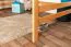 Massivholz Hochbett für Kinder | Matratzenmaß: 140 x 200 cm | Natur Lackiert | umbaubar in Einzelbett | Premium-Qualität | inkl. Rollrost Abbildung