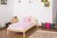 Kinderbett 90 x 200 cm | Massivholz: Kiefer | Natur Lackiert | inkl. Rollrost Abbildung