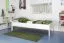 Kinderbett 90 x 190 cm | Massivholz: Buche | Weiß Lackiert Abbildung