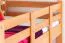 Etagenbett 90 x 200 cm | Massivholz: Buche | Natur Lackiert | umbaubar in zwei Einzelbetten | Premium-Qualität | inkl. Rollroste Abbildung