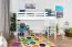 Massivholz Hochbett für Kinder | Matratzenmaß: 90 x 190 cm | Weiß Lackiert | umbaubar in Einzelbett | Premium-Qualität | inkl. Rollrost Abbildung