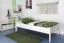Kinderbett 90 x 200 cm | Massivholz: Buche | Weiß Lackiert Abbildung
