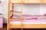Stockbett 90 x 200 cm | Massivholz: Buche | Natur Lackiert | umbaubar in zwei Einzelbetten | Premium-Qualität | inkl. Rollroste Abbildung