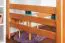 Massivholz Hochbett für Kinder | Matratzenmaß: 120 x 200 cm | Natur Lackiert | umbaubar in Einzelbett | Premium-Qualität | inkl. Rollrost Abbildung