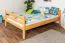 Massivholz Hochbett für Kinder | Matratzenmaß: 140 x 200 cm | Natur Lackiert | umbaubar in Einzelbett | Premium-Qualität | inkl. Rollrost Abbildung